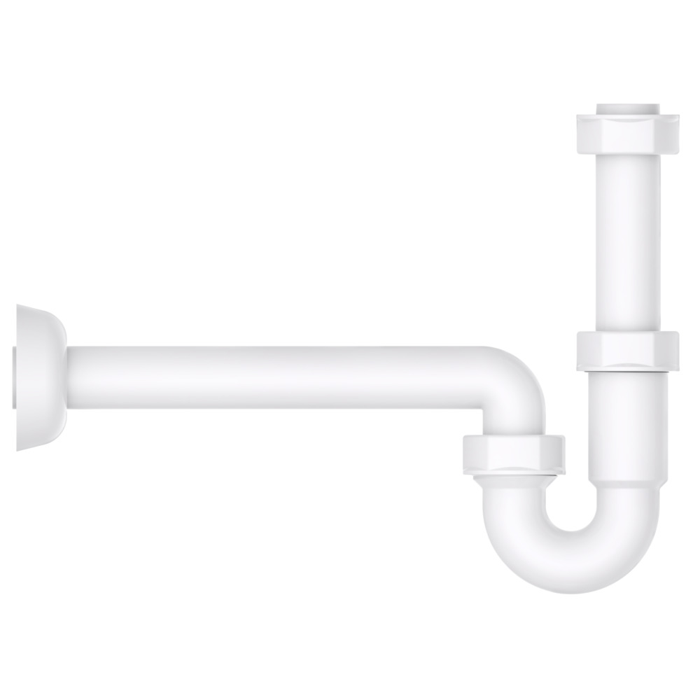 Waschtisch-Röhrensiphon Kunststoff weiß 1¼"" x 32 mm image number 1