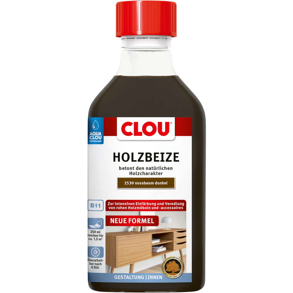 Aqua Clou Holzbeize Nussbaum dunkel 250 ml