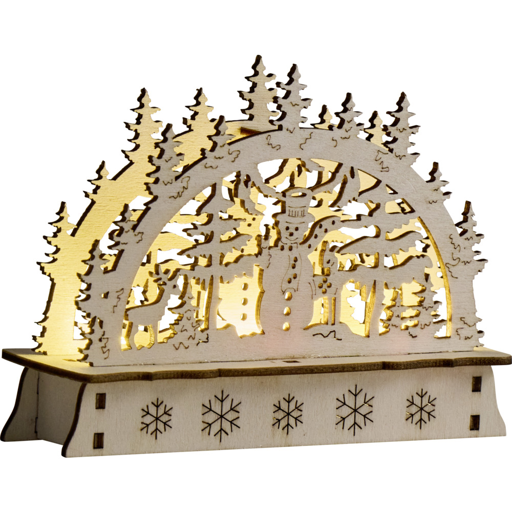 LED-Schwibbogen batteriebetrieben aus Holz in verschiedenen Designs image number 15