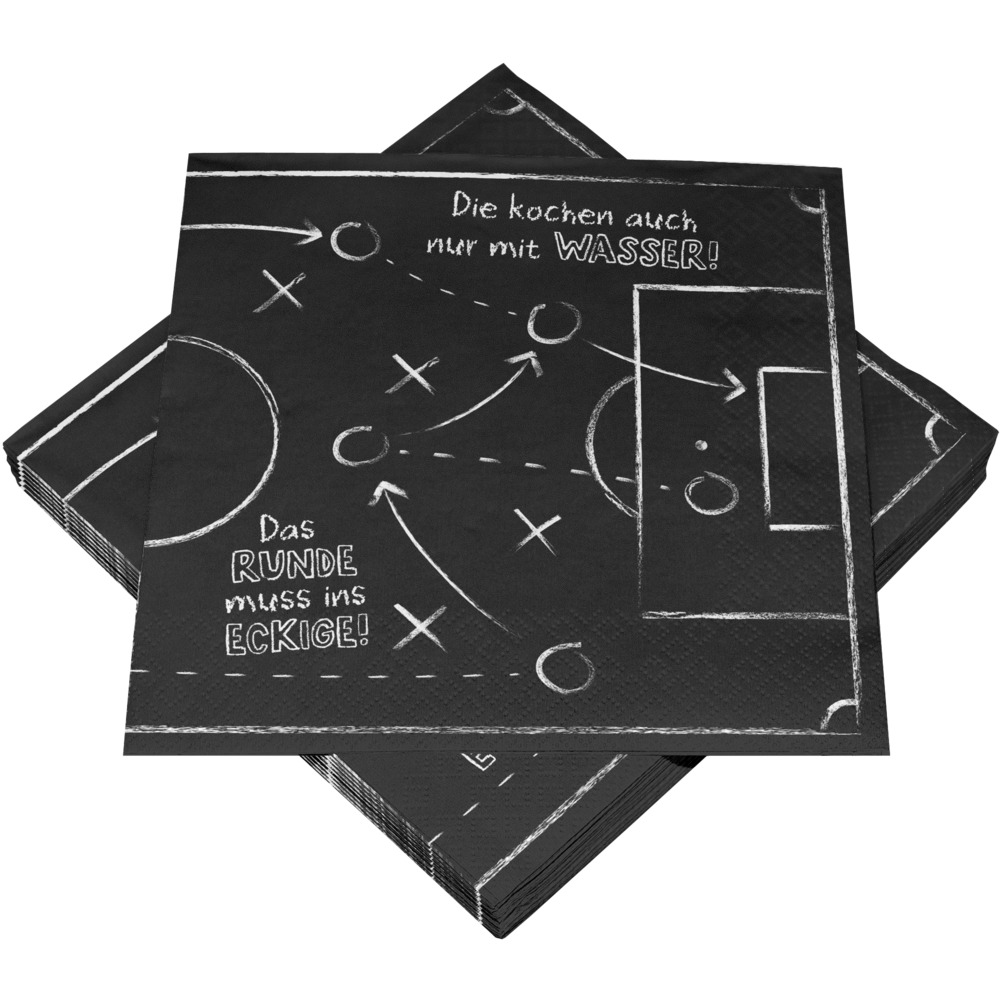 Servietten "Fu&szlig;ball-Party" 3-lagig 33 x 33 cm, 20 St&uuml;ck