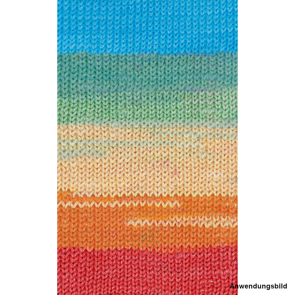 Garn Cotton Quick 100 g, hellblau-gr&uuml;n-mais-orange image number 2