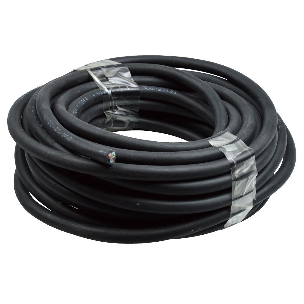Gummi-Schlauchleitung H05RR-F 3G 3 x 1,5 mm² 10 m rund schwarz