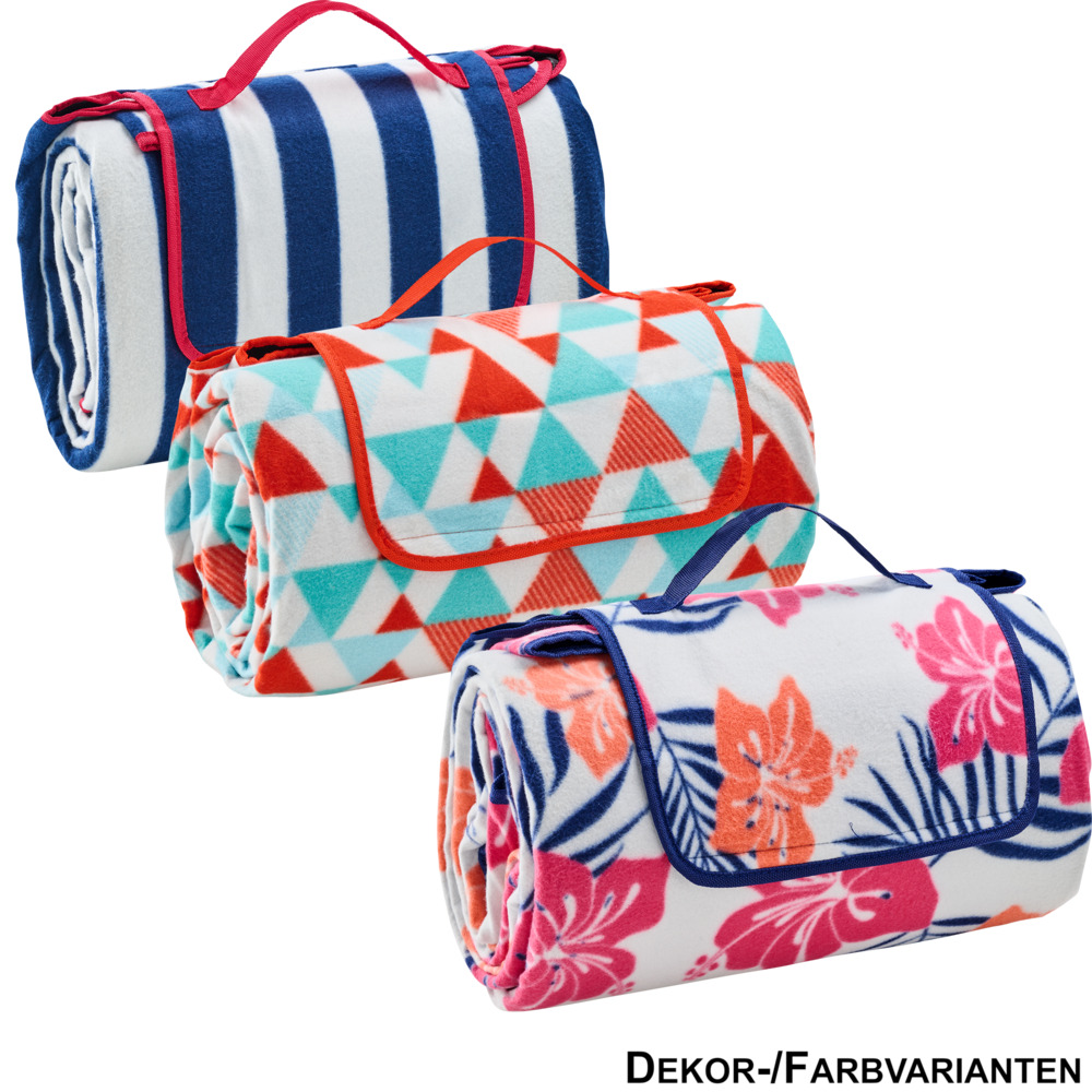 Picknickdecke 200 x 200 cm verschiedene Designs