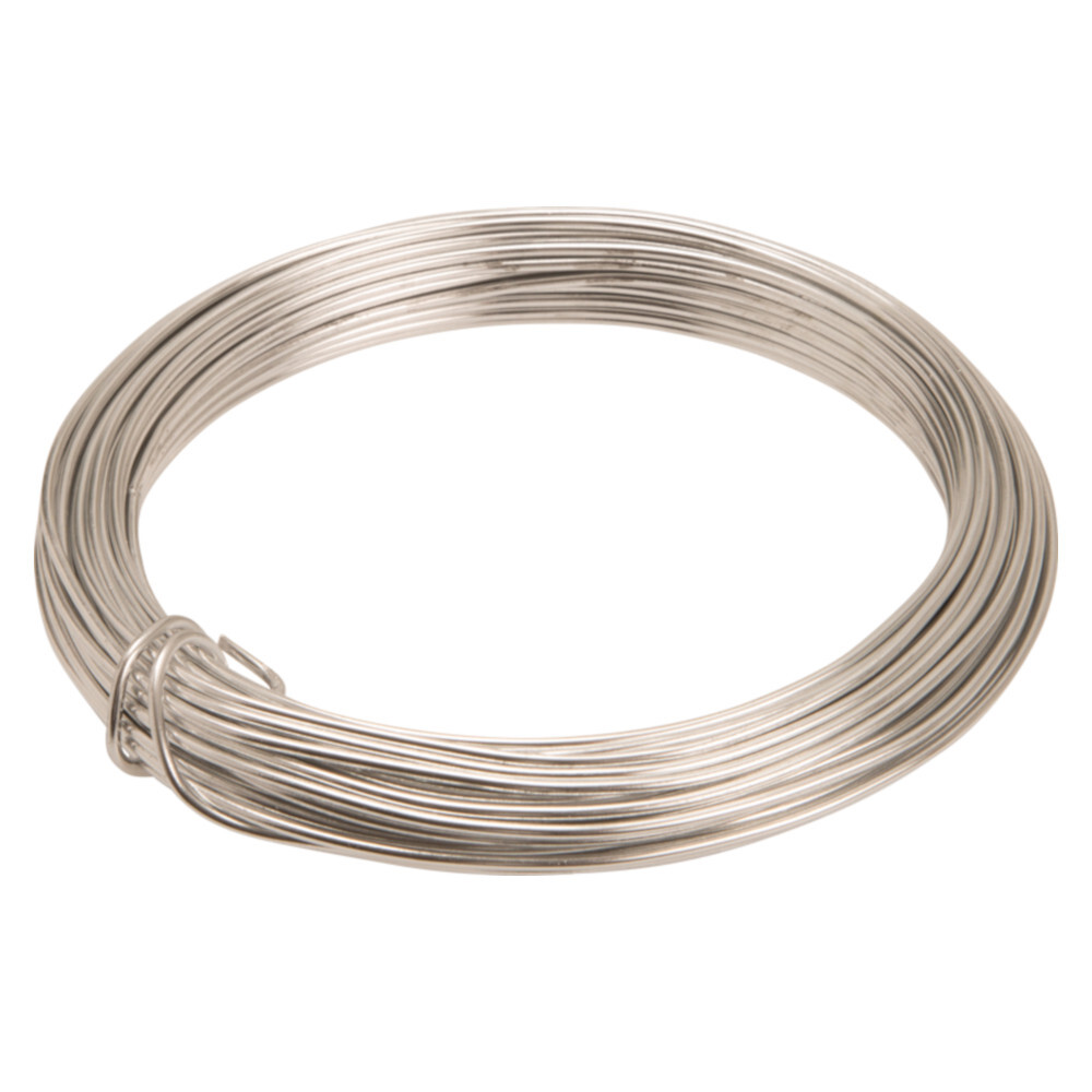 Bindedraht 12 m silber, aus Aluminium