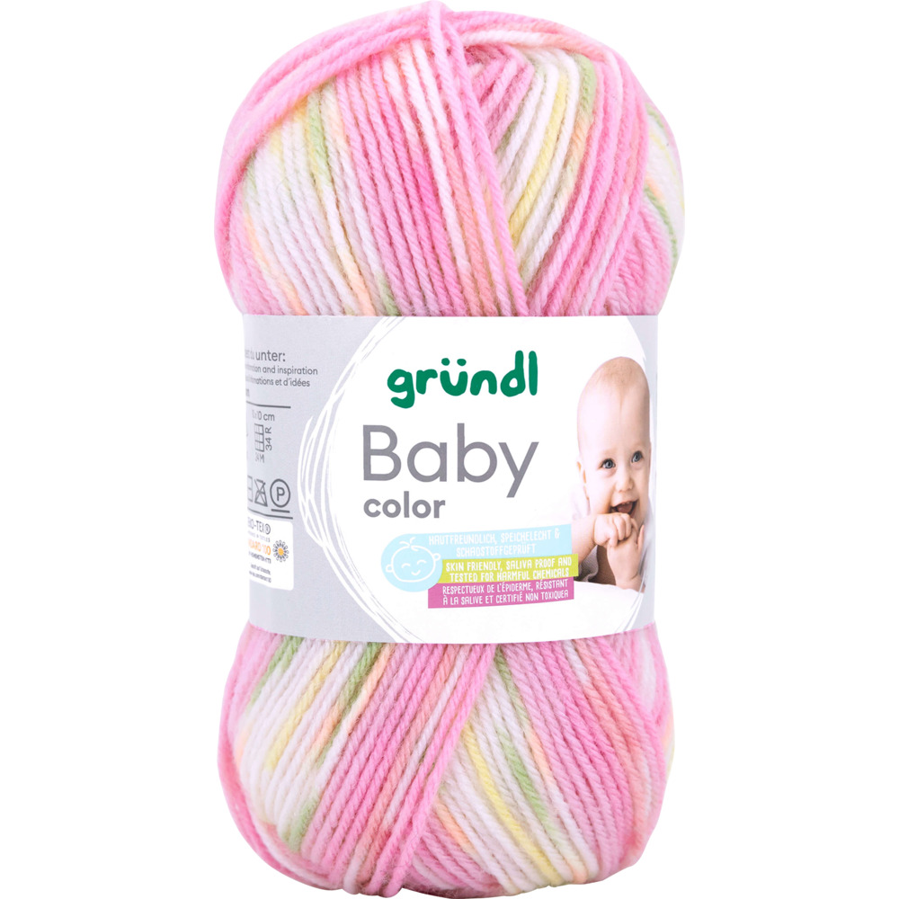Baby Garn color 50 g rosé multicolor