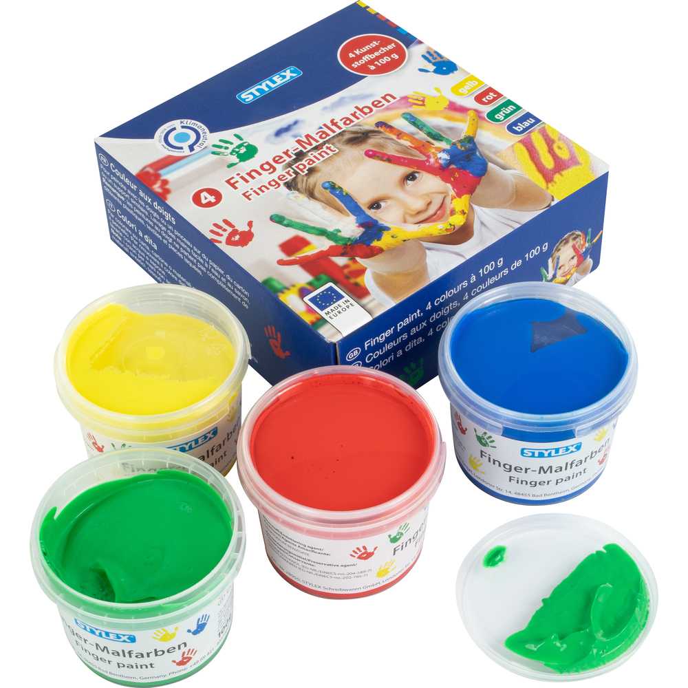 Finger-Malfarben 4er Pack image number 0