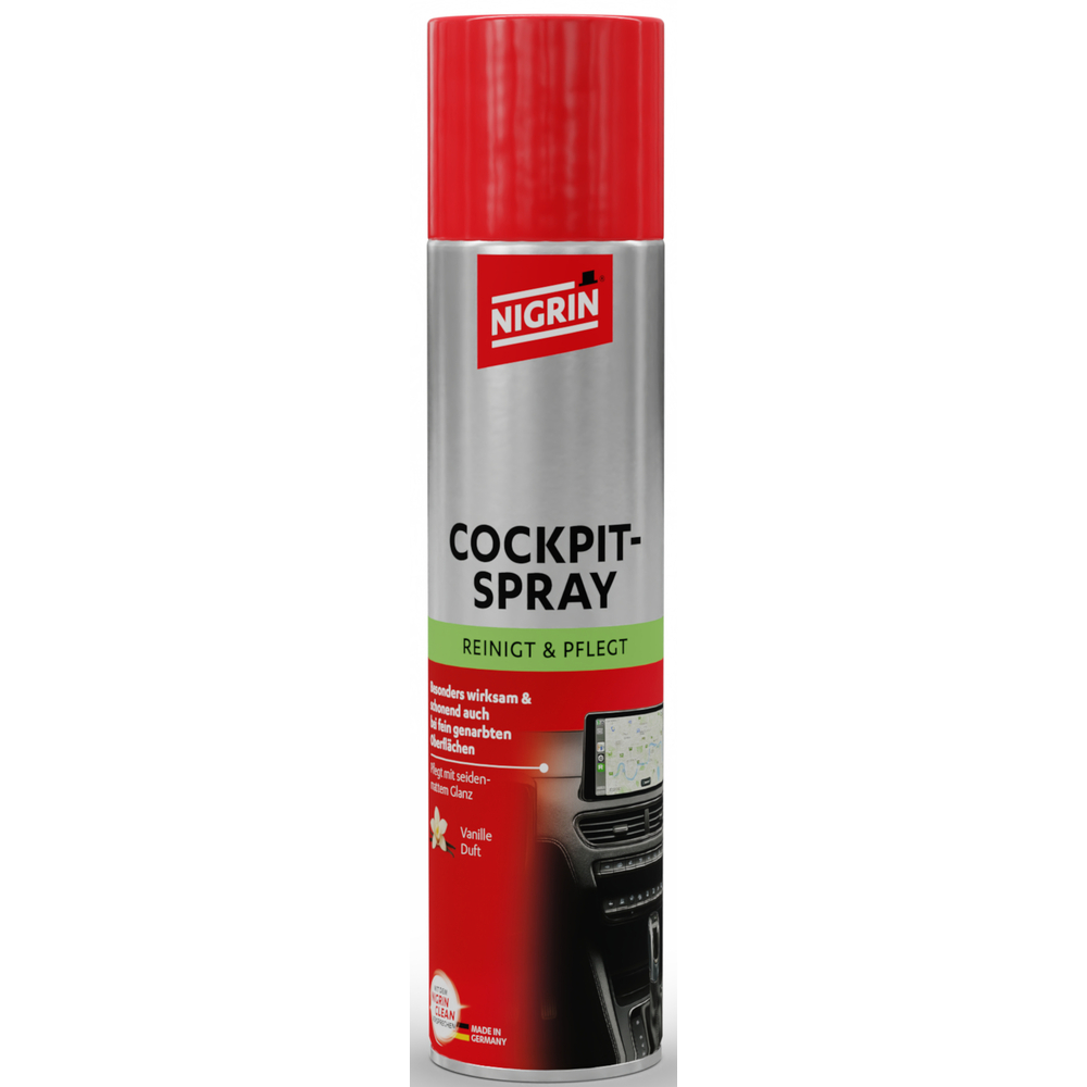 Nigrin Cockpit-Spray, 400 ml, seidenmatt, Vanille