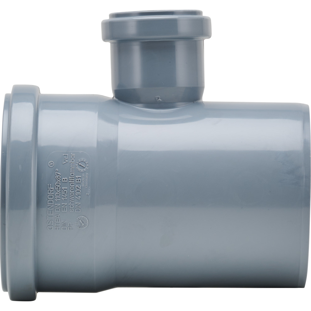 HT-Einfach-Abzweig DN 110/50, 87&deg; aus Polypropylen image number 2