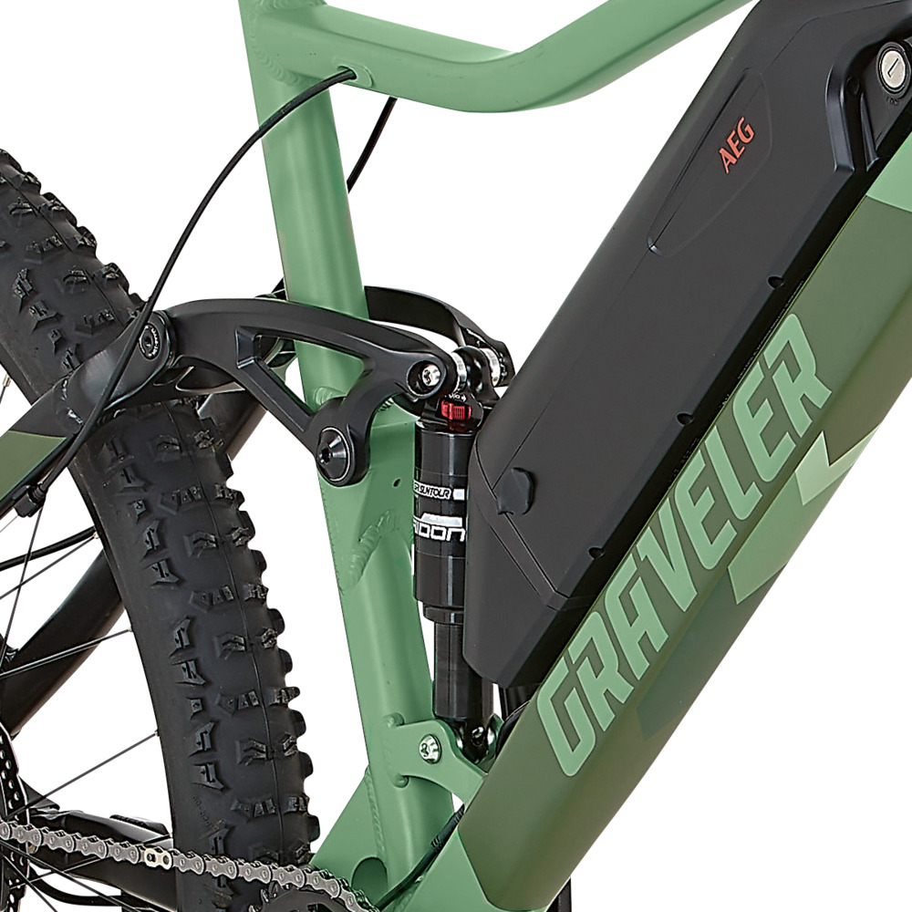 PROPHETE Graveler 22 Fully E-Mountain-Bike 27,5" in Grün image number 8