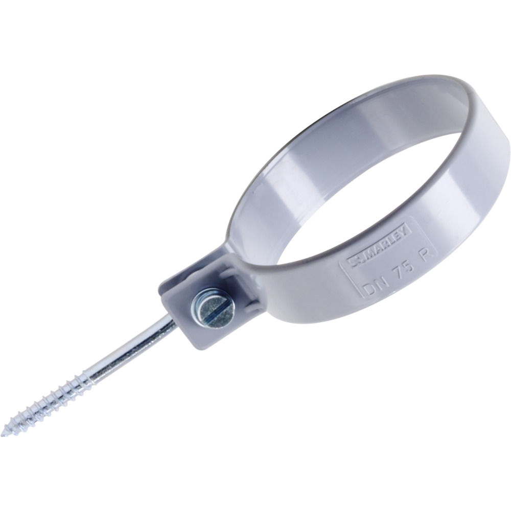 Marley Rohrschelle mit Ringschraube DN 75 Kunststoff grau 2 Stück