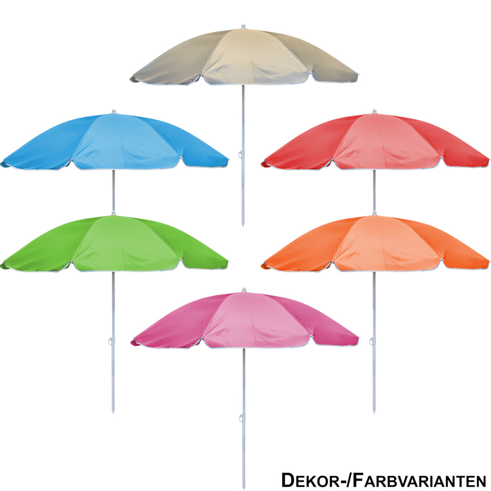 Sonnenschirm mit Knickfunktion Nylon ⌀ 180 cm Farbauswahl