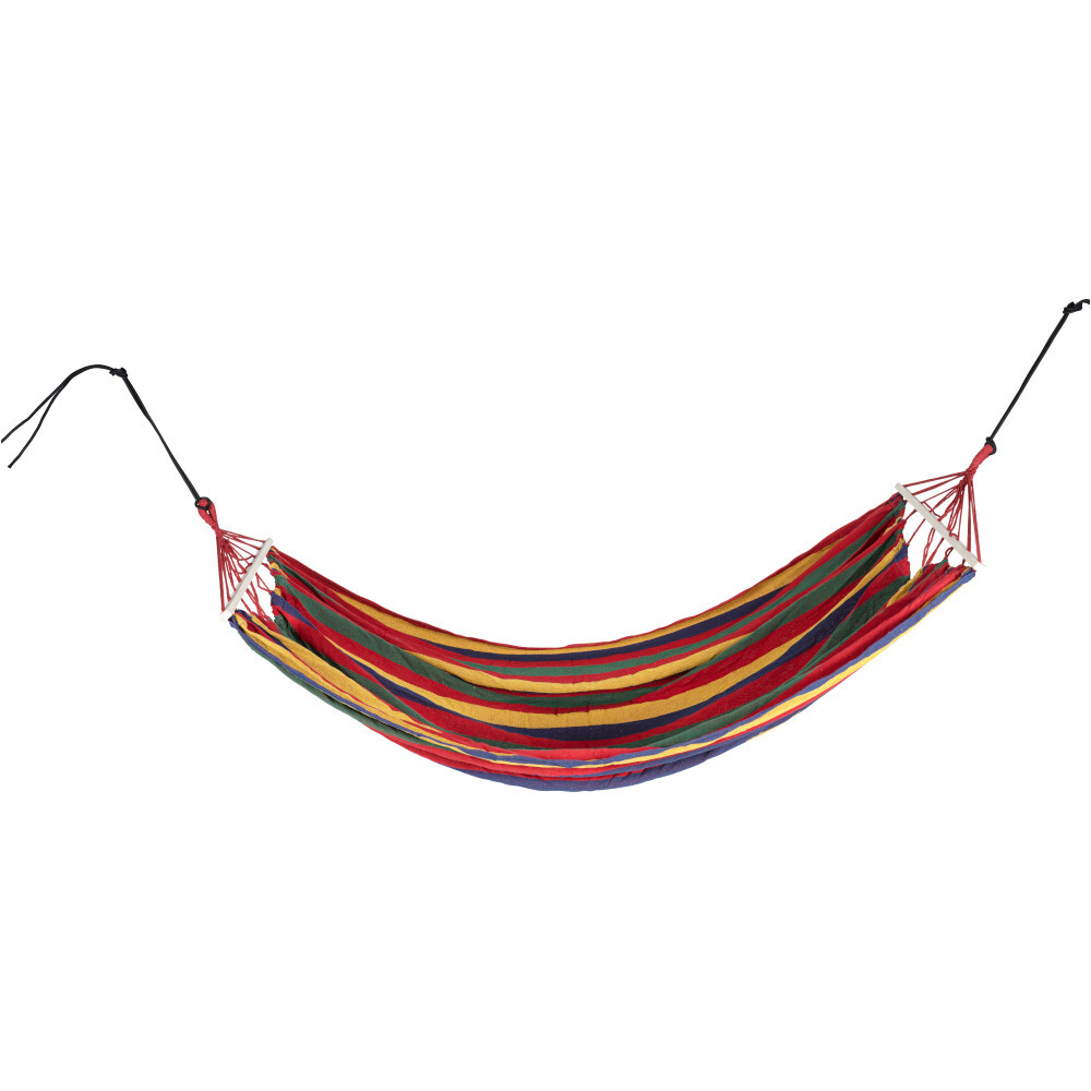 Hängematte 200 x 150 cm für zwei Personen gestreift aus Polyester