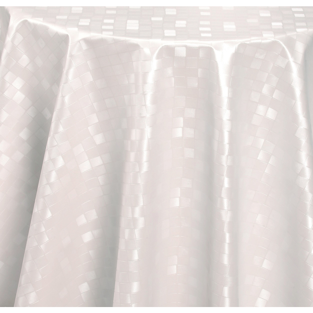 Wachstuch Tischdecke Damask wei&szlig;, Meterware