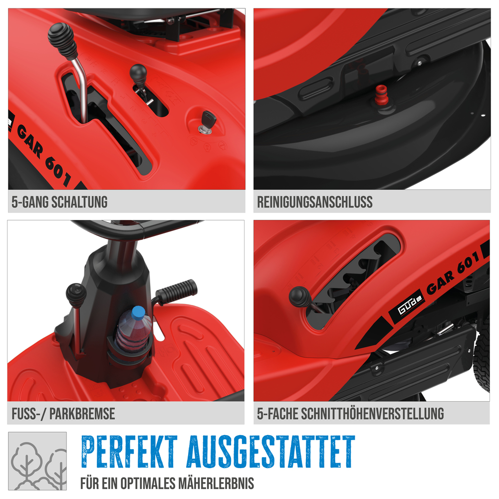 Güde® Rasentraktor GAR 601 5-Gang Schaltung 6,5 PS image number 15