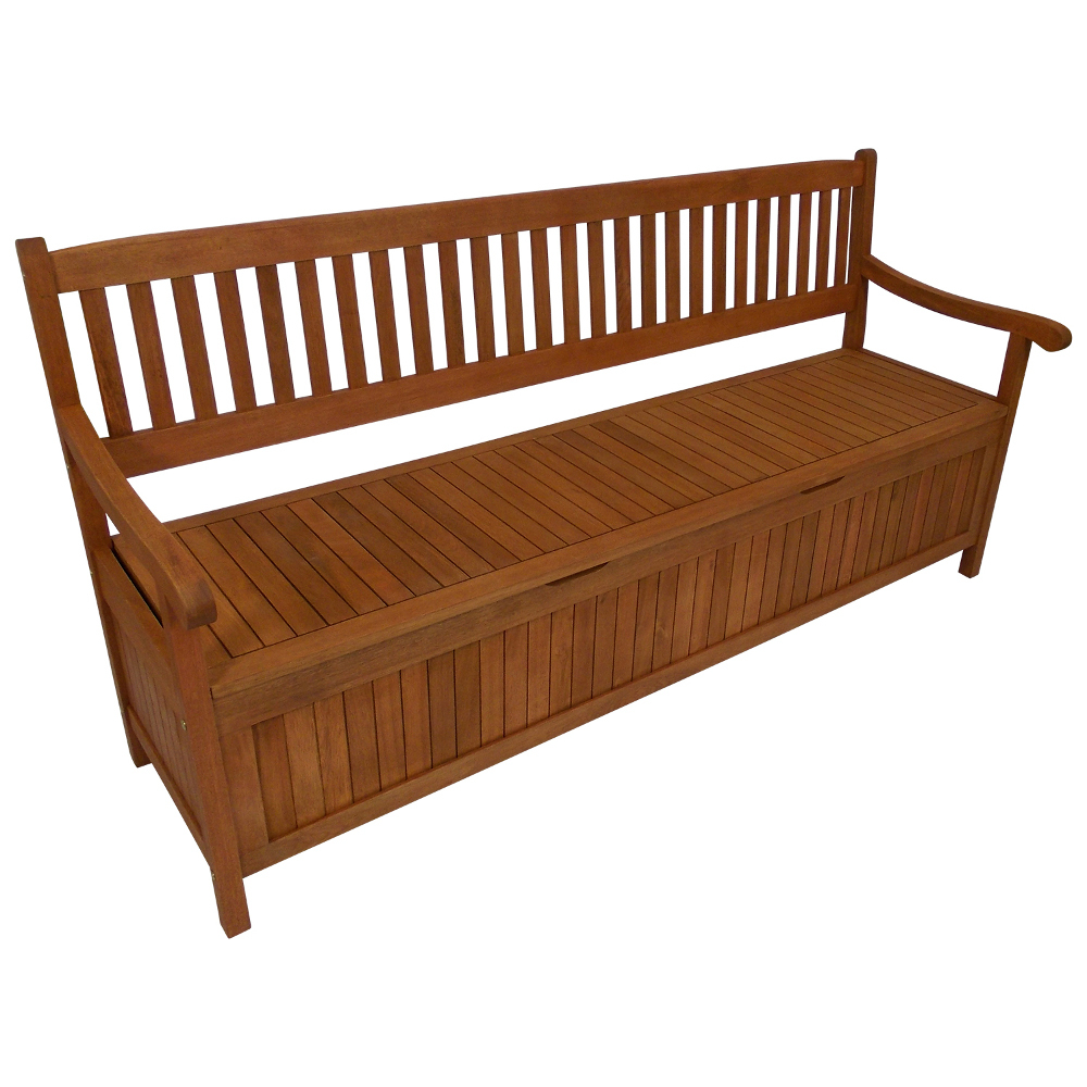 Truhenbank 4-Sitzer, Holz Eukalyptus