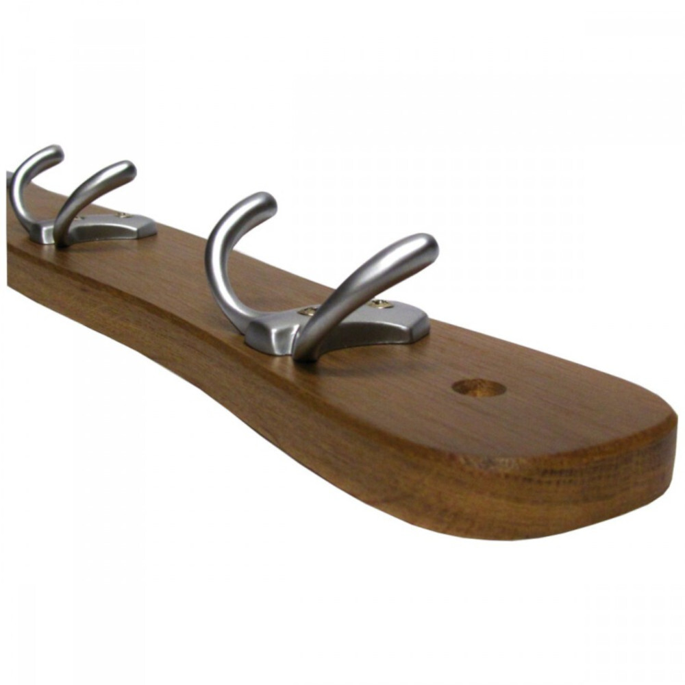 Kleiderhaken Eiche mit matten Haken B-Ware image number 2