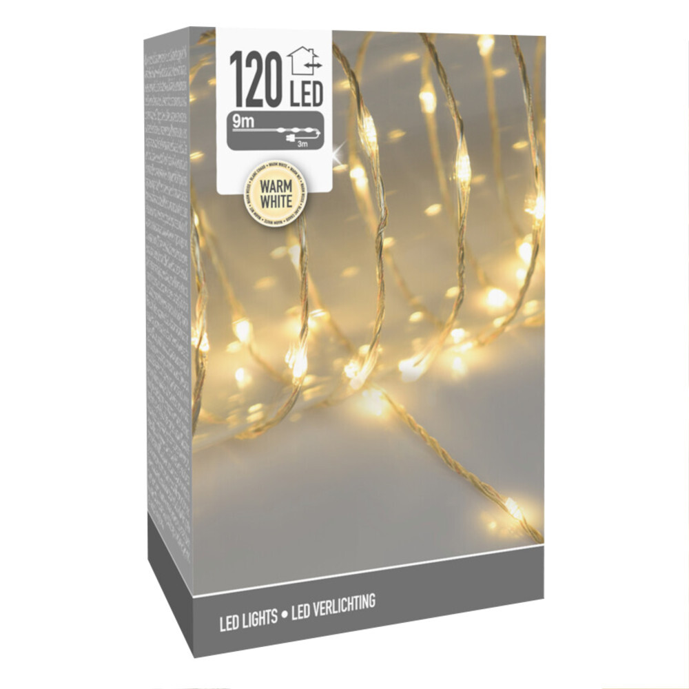 LED-Lichtschlauch 12 m mit 120 warmweißen LEDs