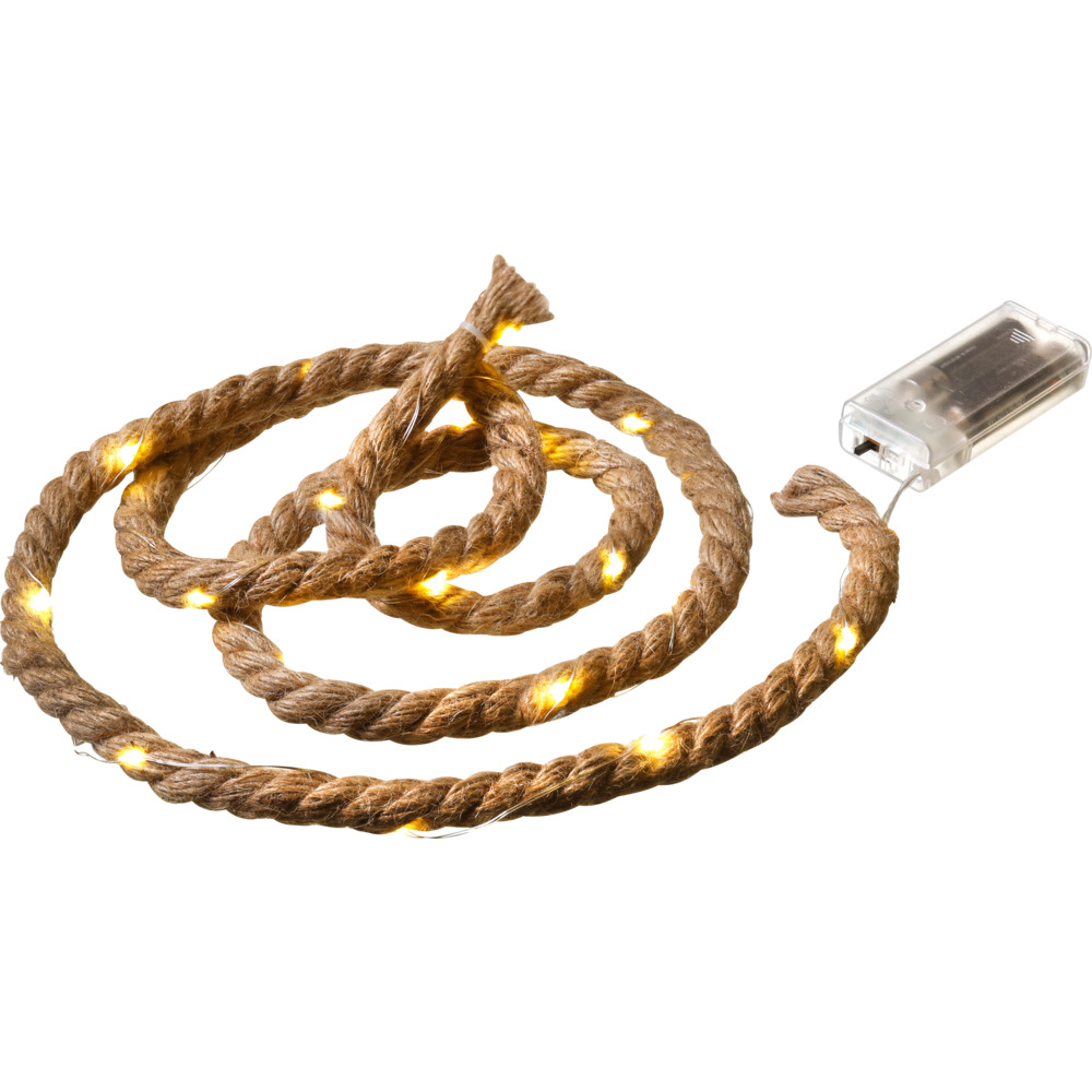 LED-Lichterkette Sisalseil 2,2 m 30 LEDs Timer image number 0