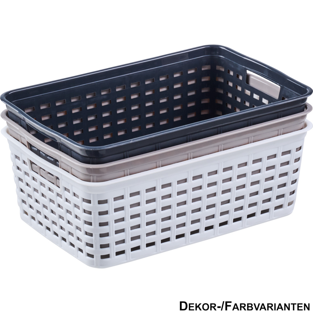 K&ouml;rbchen klein Rattan-Optik 24 x 19 x 10 cm, sortiert