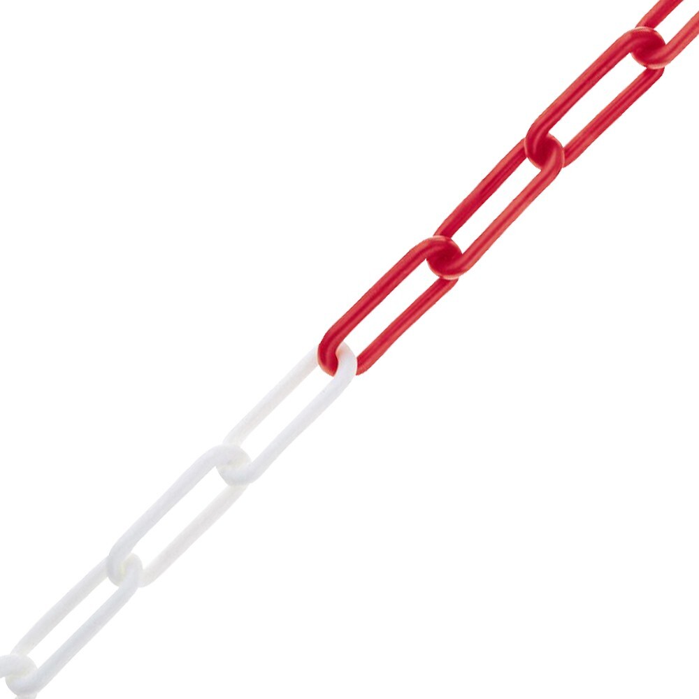 Absperrkette 6 mm rot-weiß Kunststoff image number 0