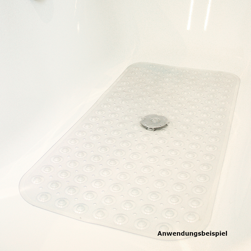 Badewanneneinlage 79 x 37 cm aus transparentem Kunststoff