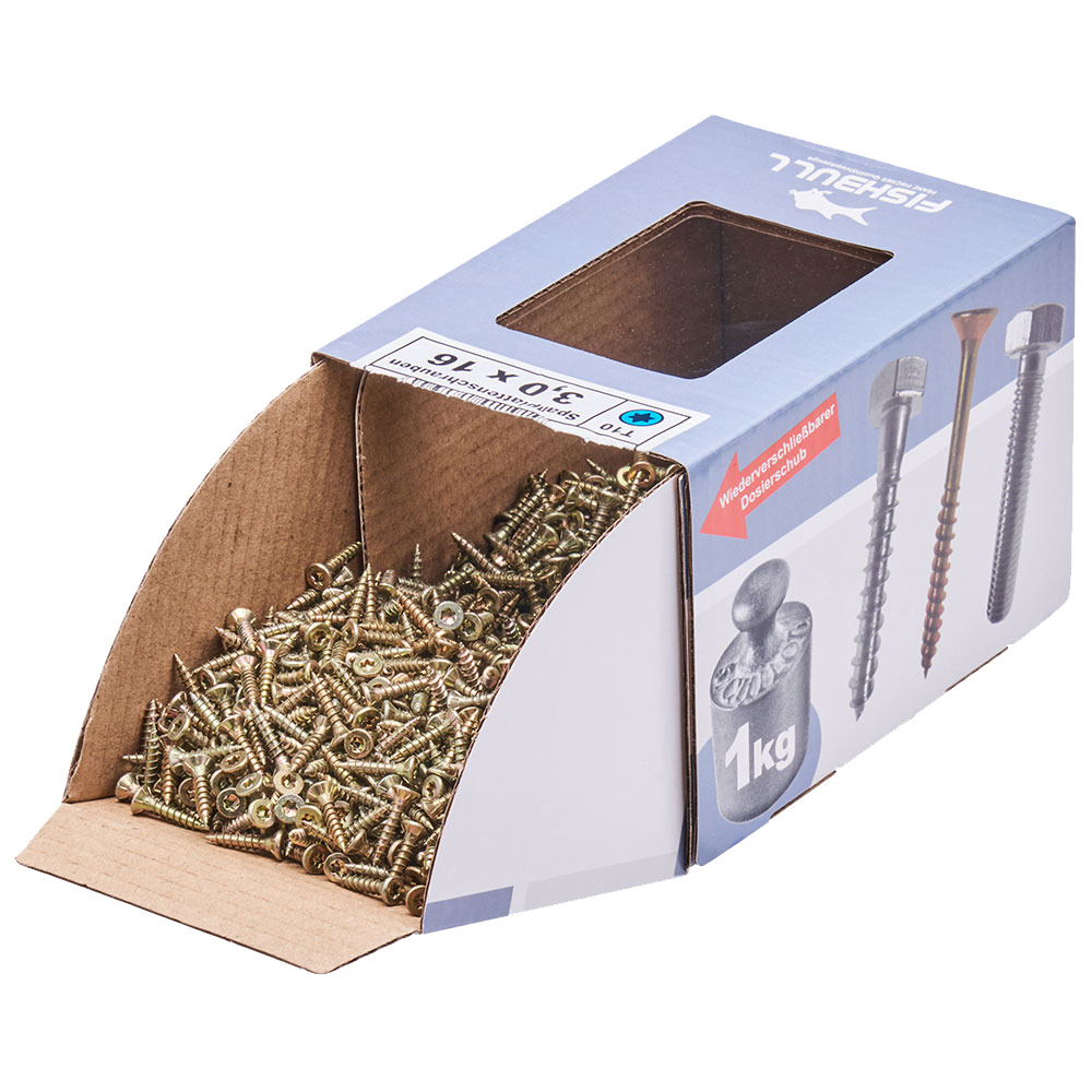Spanplattenschraube 3x16 mm IVZ 1kg FISHBULL-Pack Senkkopf Vollgewinde image number 3