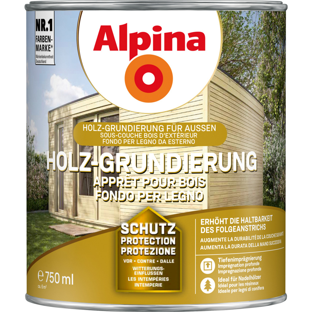 Alpina Holz-Grundierung 750 ml farblos image number 0