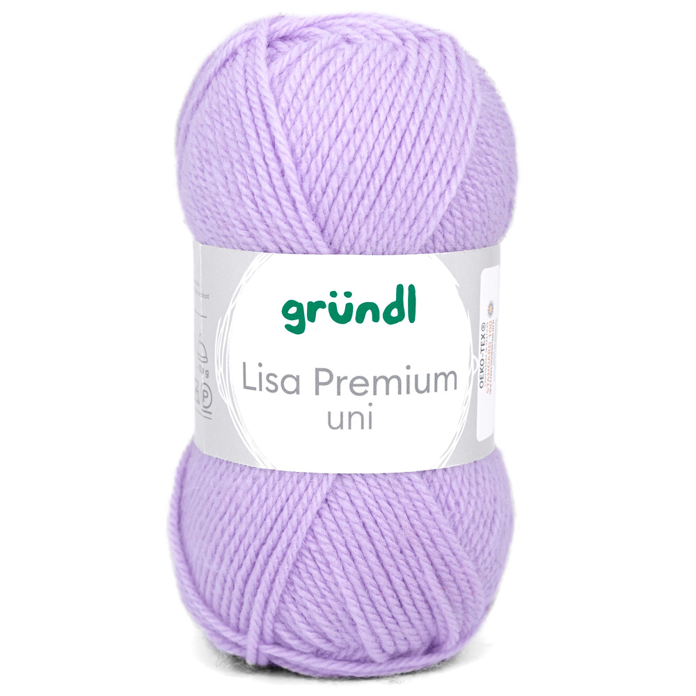 Garn Lisa Premium uni 50 g fliederfarben