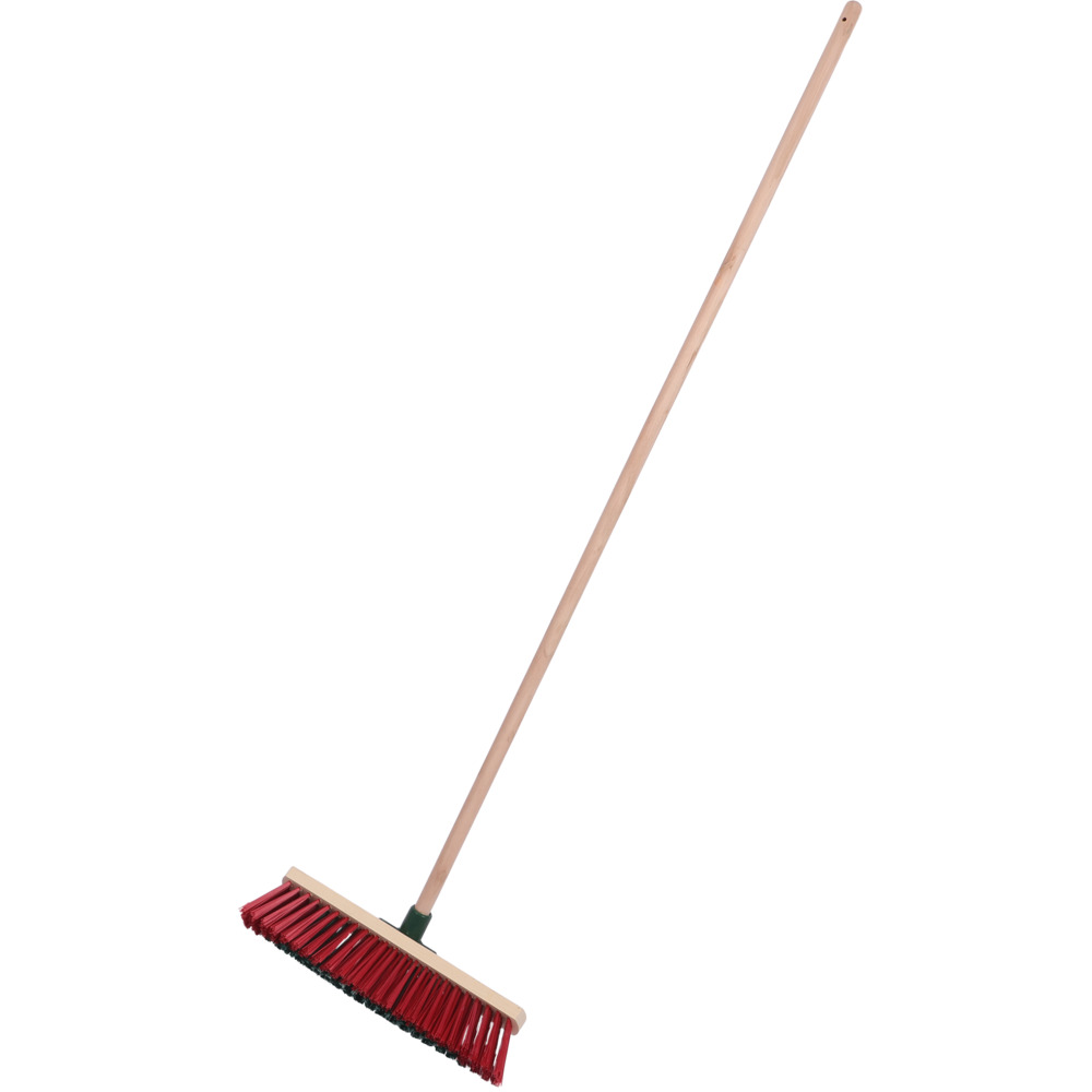 Garten- und Straßenbesen 40 cm rot-schwarz inkl. Stiel