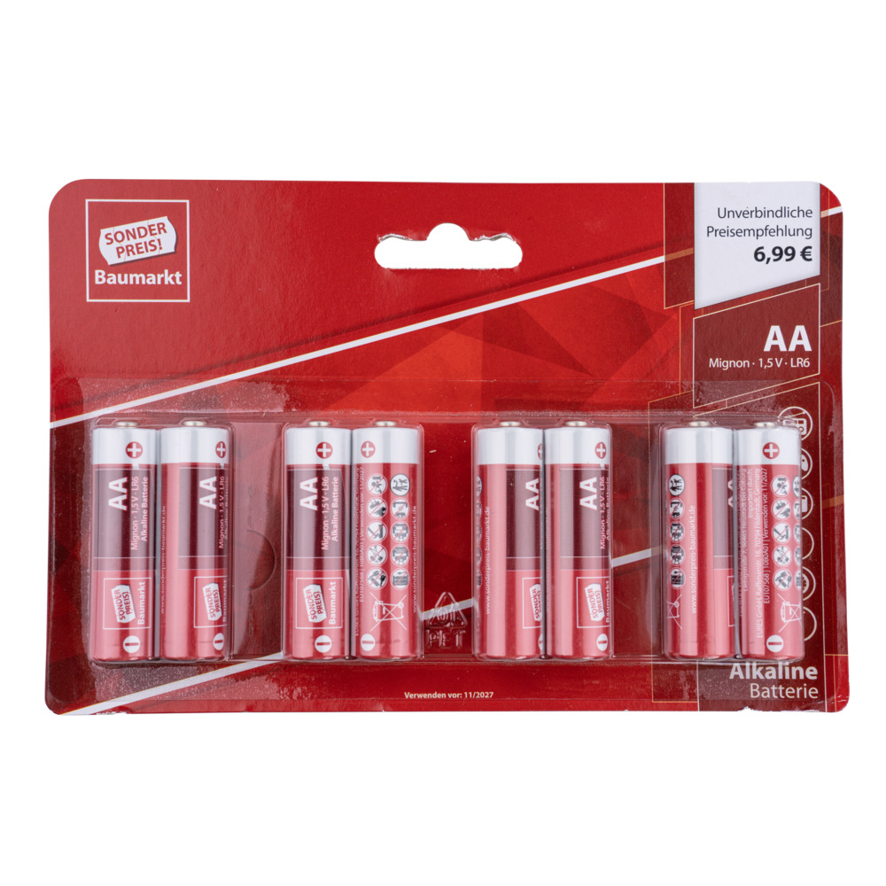 Sonderpreis Baumarkt Batterien LR 6 AA 8 Stück