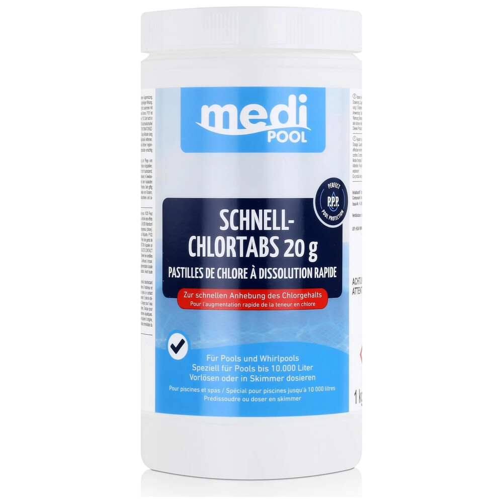 mediPOOL Schnell-Chlor-Tabs 20 g, 1 kg