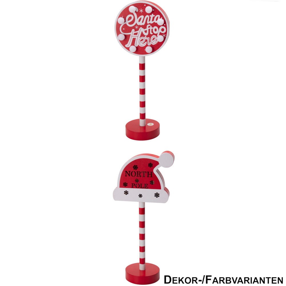 LED-Weihnachtsschild aus Holz 29 cm, 2-fach sortiert