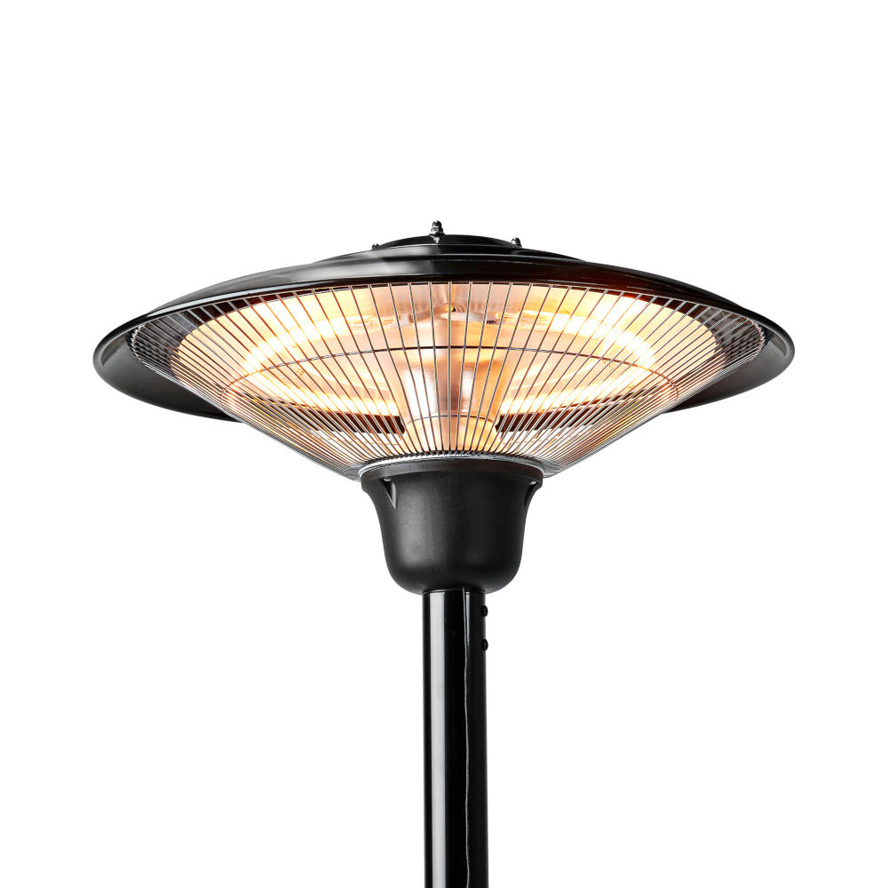 Heizpilz elektrisch 1500 W aus Metall in schwarz, höhenverstellbar image number 1