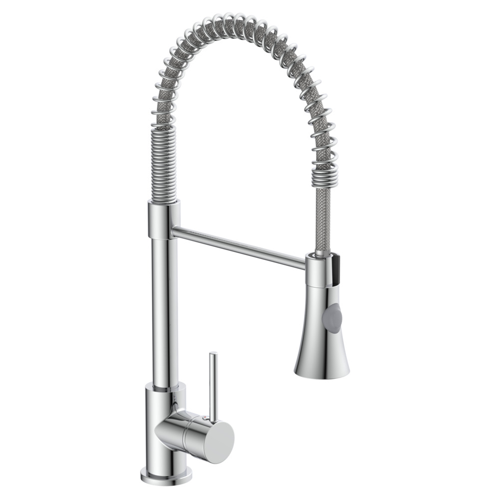 Profi Spiralfederarmatur Chrom Edelstahlfeder Küchenspültischmischer 3/8"