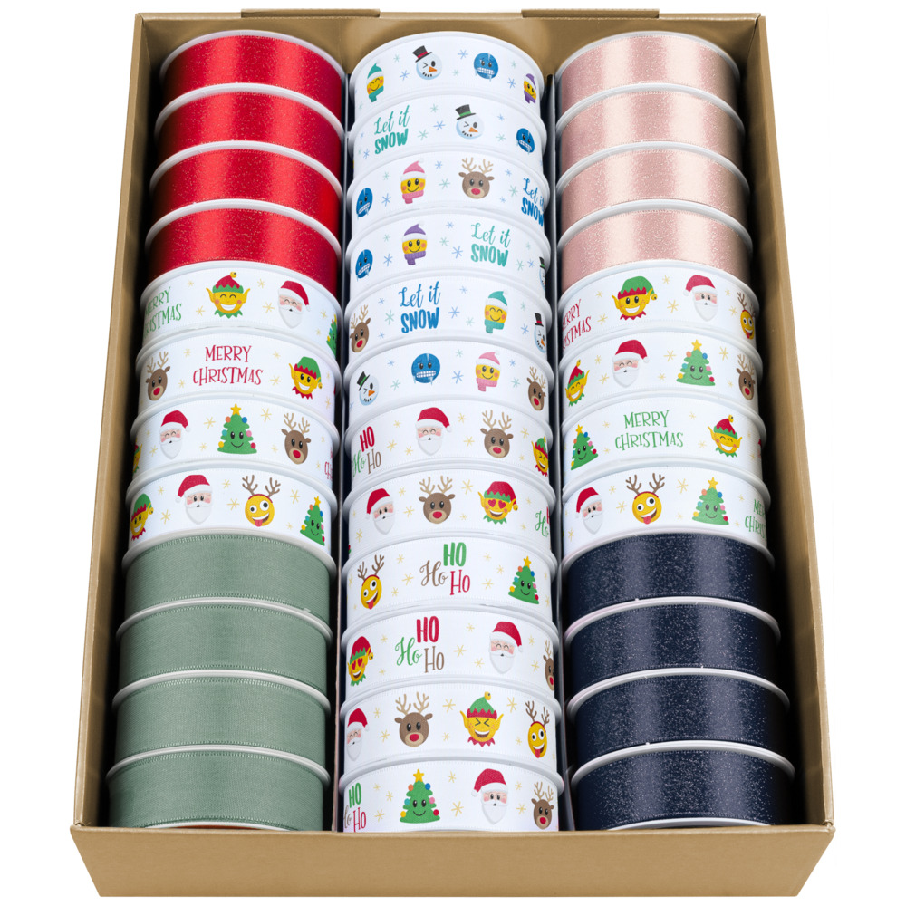 Geschenkband Weihnachten, 3 m x 25 mm image number 1