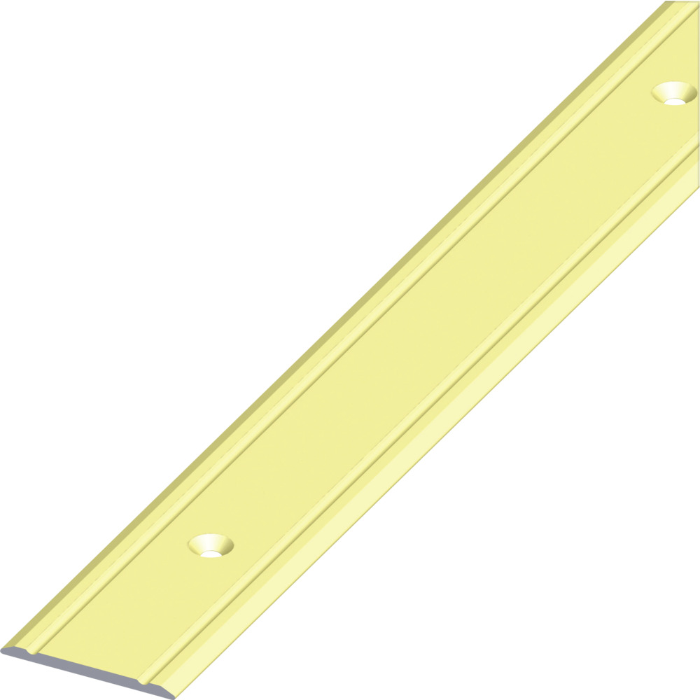 &Uuml;bergangsprofil Aluminium eloxiert 1000 x 30 x 2 mm messingfarben gelocht