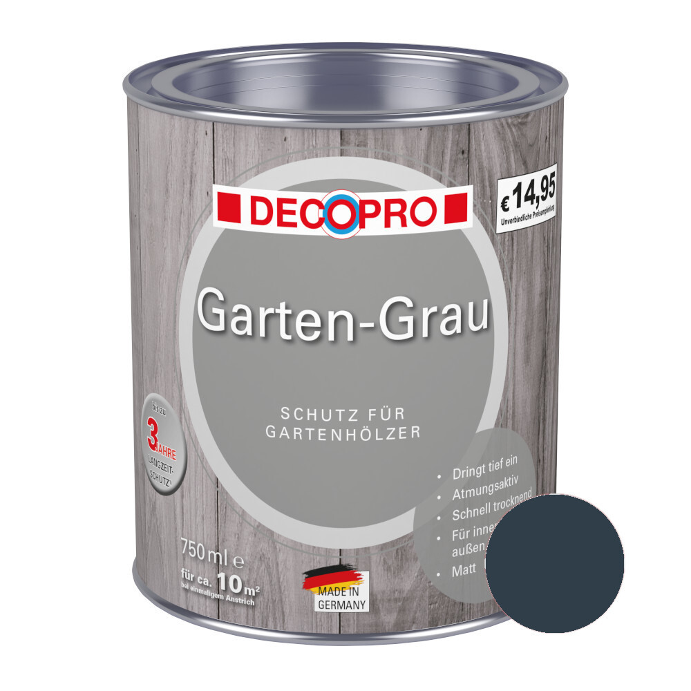 DECOPRO Garten-Grau 750 ml in Anthrazit, matt image number 0