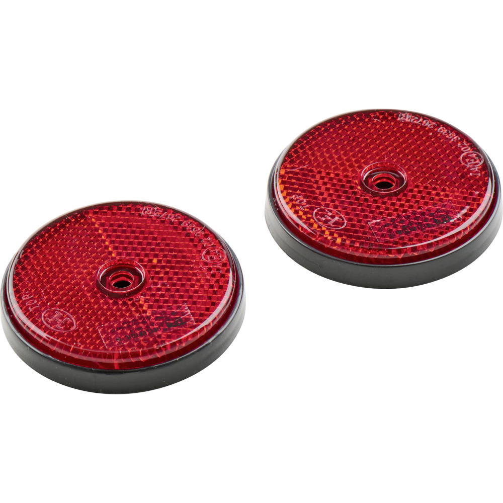 Reflektoren-Set Ø 60 mm 2 Stück in rot