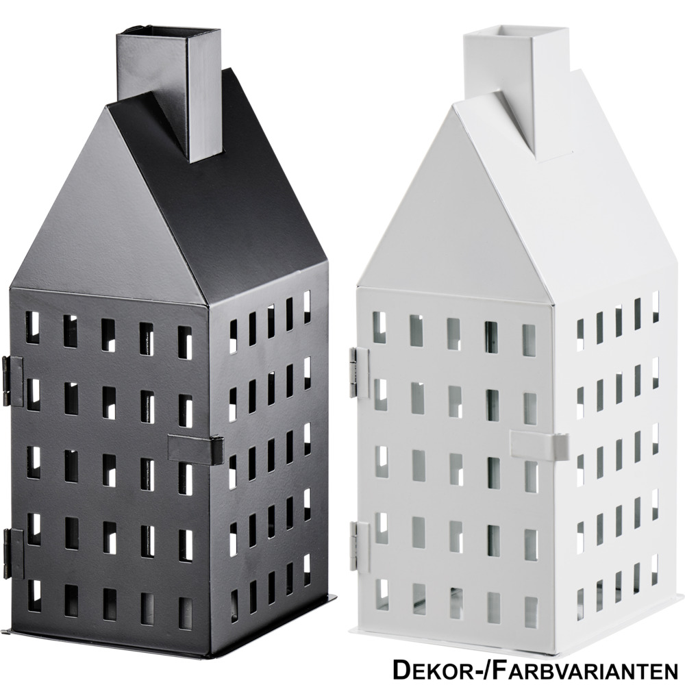 Dekohaus 30 cm Metall Farbauswahl image number 0