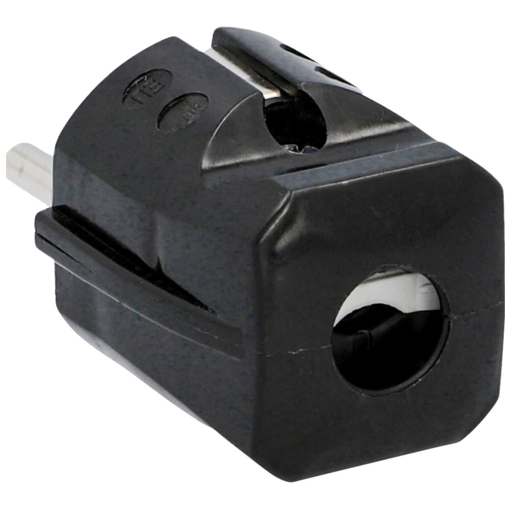 Schutzkontakt Stecker Kunststoff, IP20, schwarz image number 1