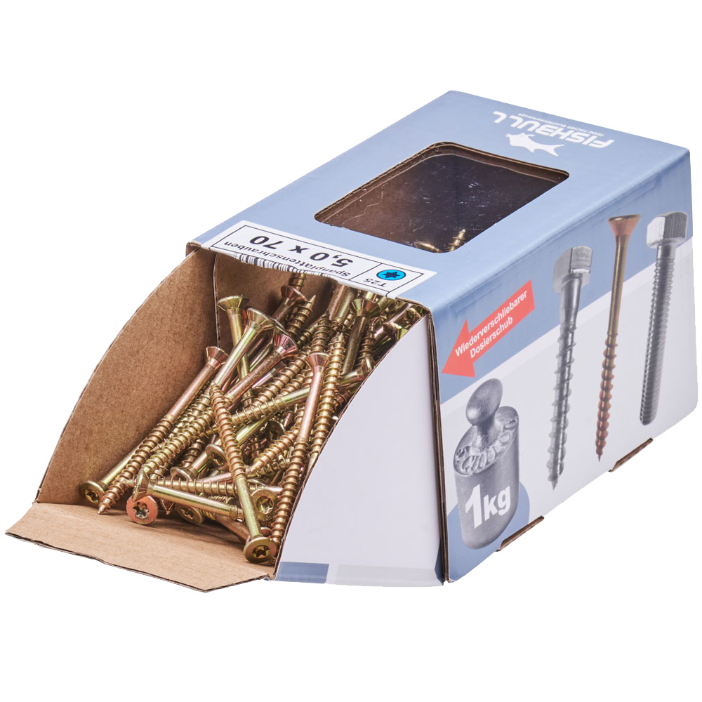 Spanplattenschraube 5,0x70 mm IVZ 1kg FISHBULL-Pack Senkkopf Teilgewinde image number 3
