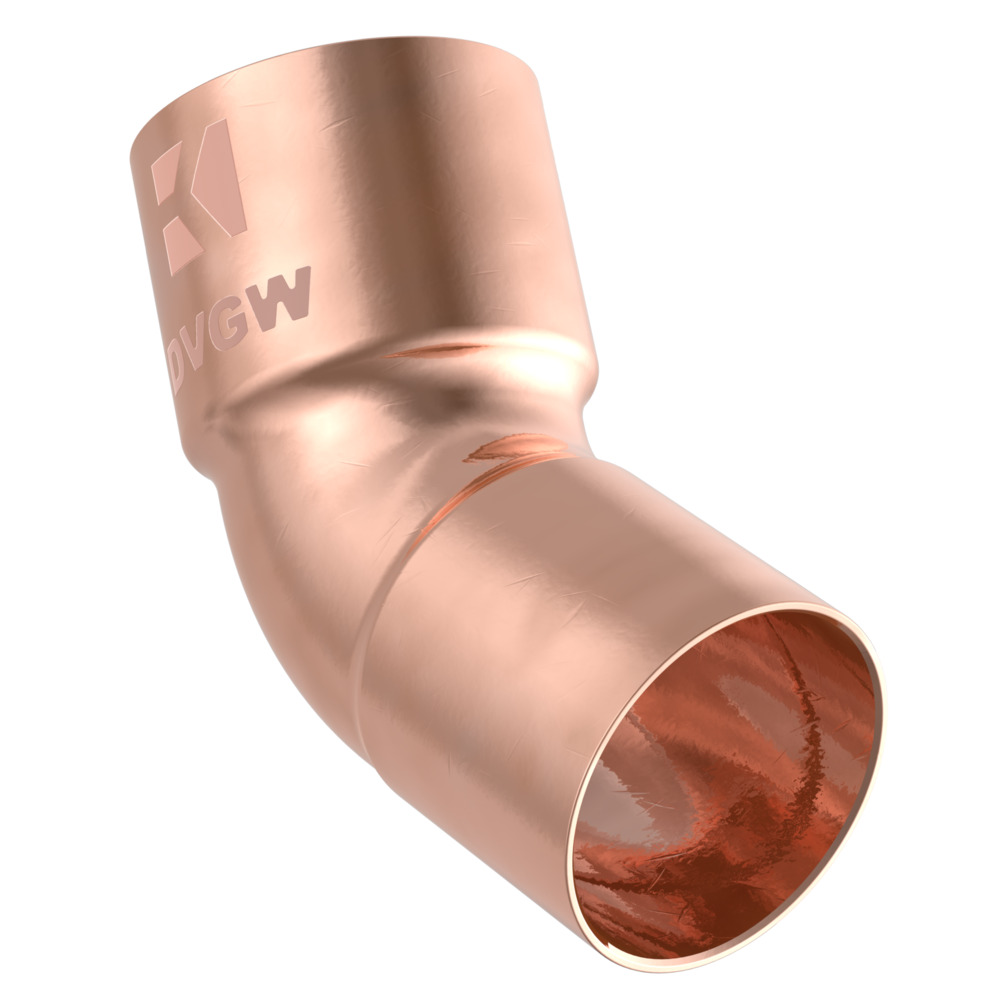 Bogenmuffe 45° Kupfer-Lötfitting 22 mm - Nr. 5040
