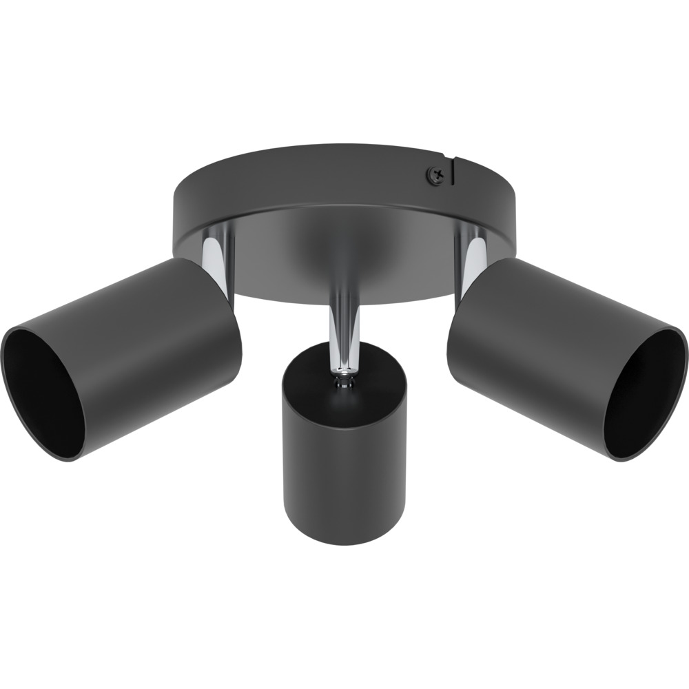 Wohnraumleuchte 3-flammig schwarz