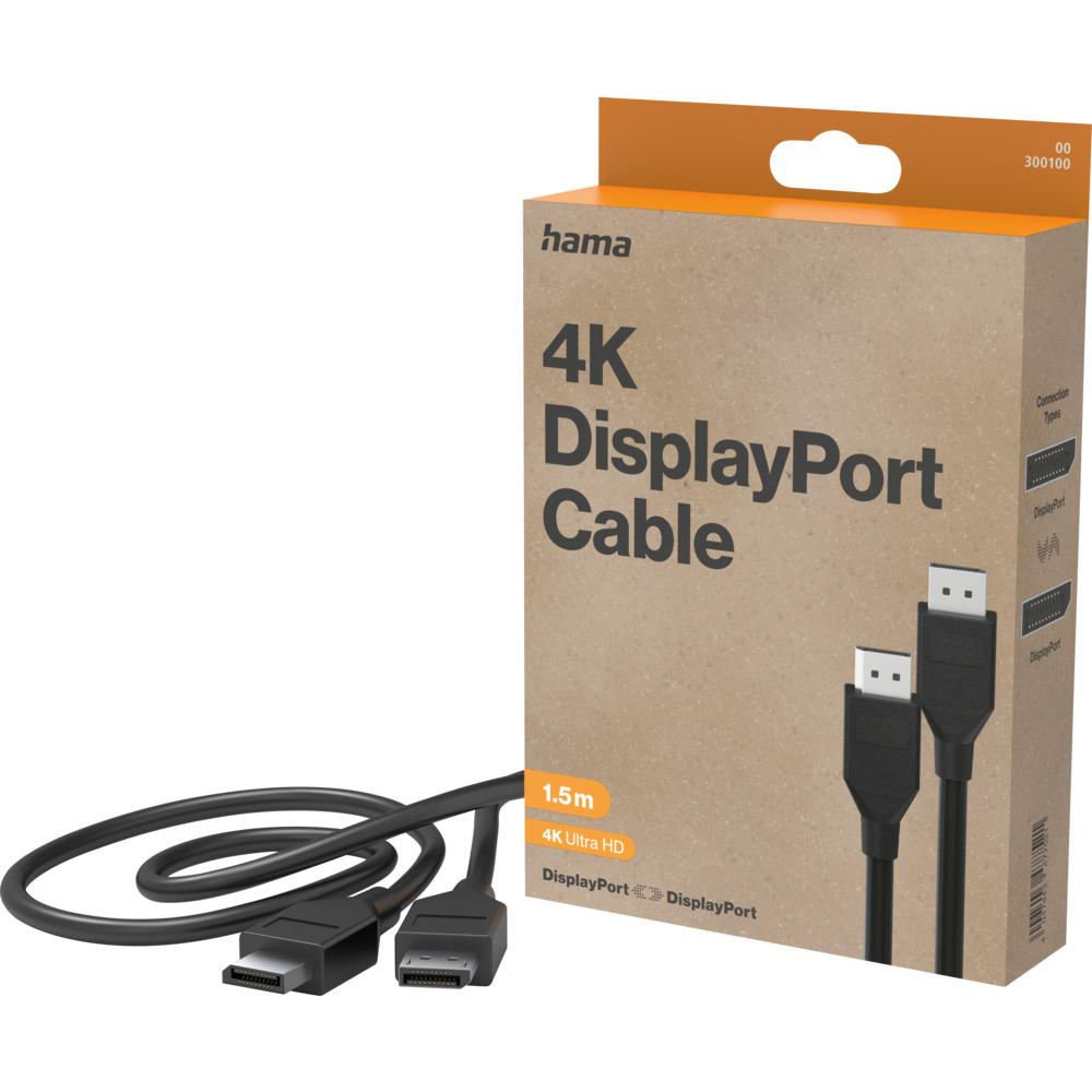 DisplayPort-Kabel DP 1.2 Ultra-HD 4K 1,50m, schwarz image number 1