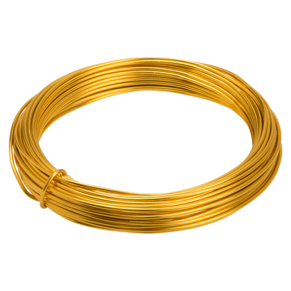 Bindedraht 12 m gold, aus Aluminium