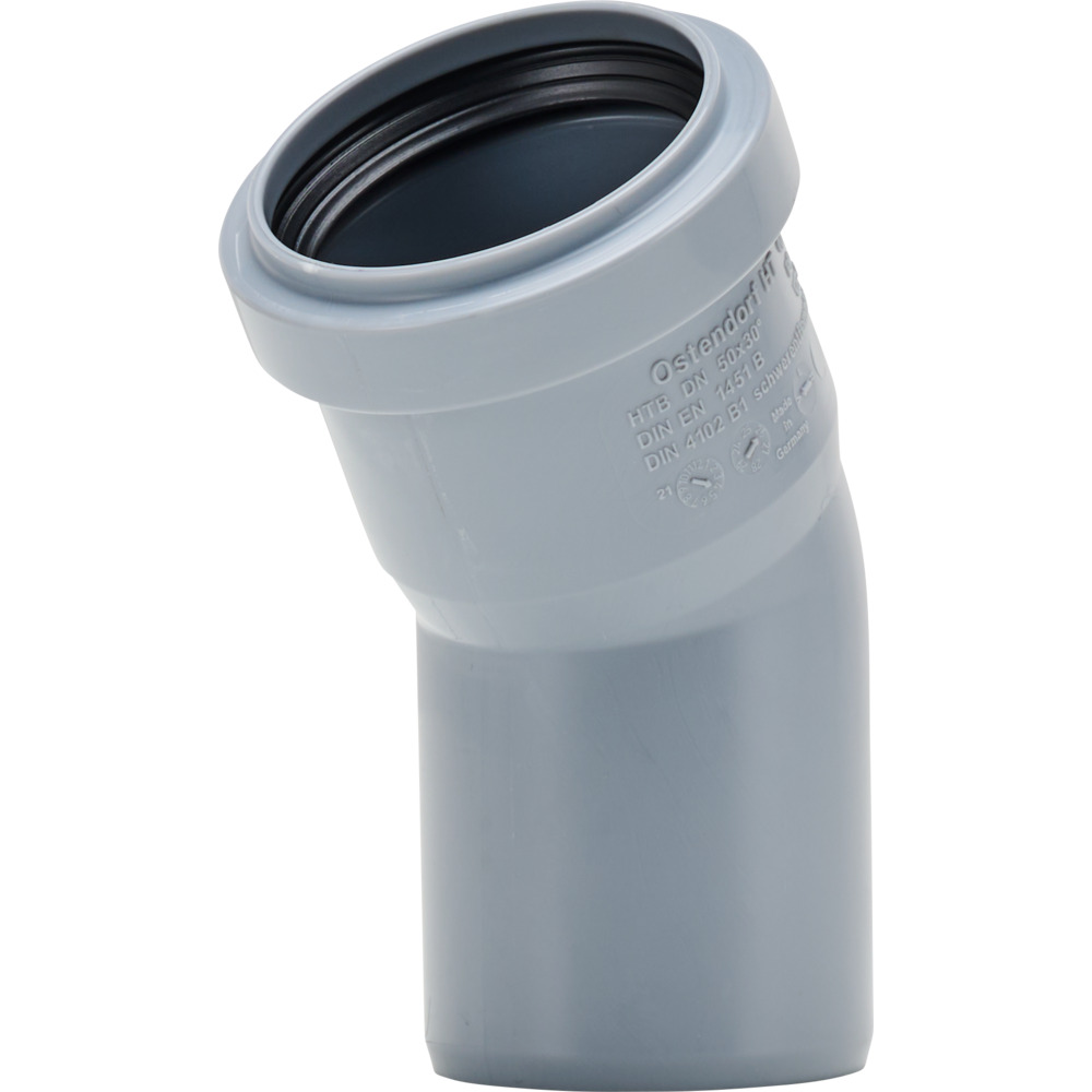 HTB-Abwasserbogen DN 50 mit 30&deg; Winkel image number 2