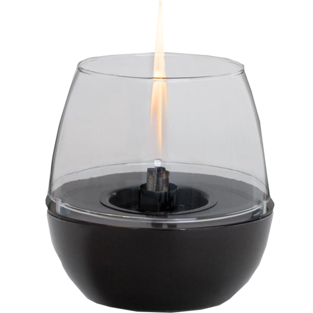 Firefix Tischfeuer Tenderflame „Tulpe 18" in schwarz mit 3-fach Docht