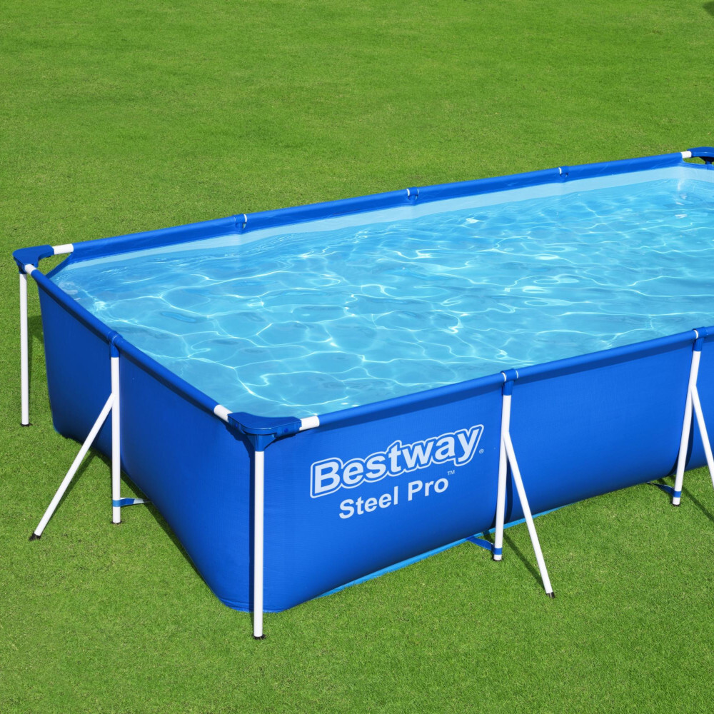 Bestway® Steel Pro Frame Pool-Set eckig mit Filterpumpe image number 3