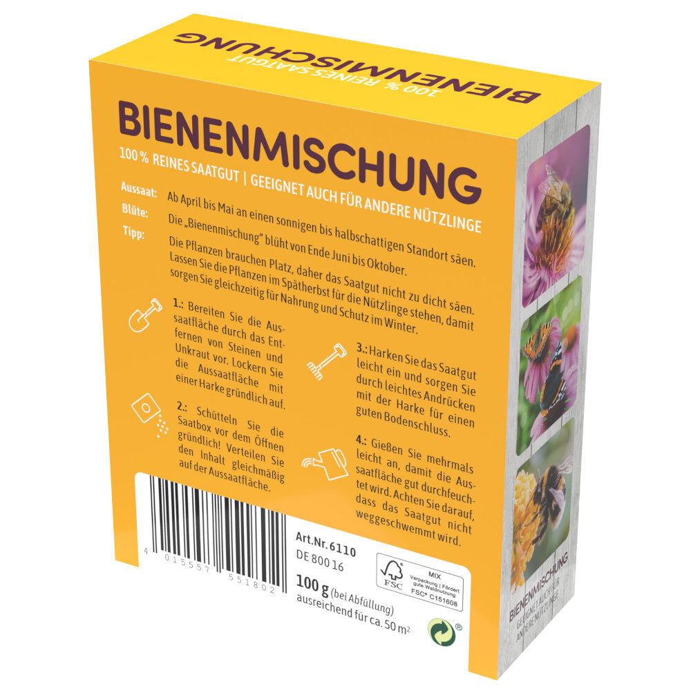 Faltschachtel Bienenmischung für ca. 50 m² image number 1