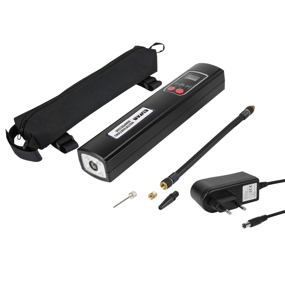 Akku-Kompressor 2200 mAh mit Powerbank und Aufsätzen